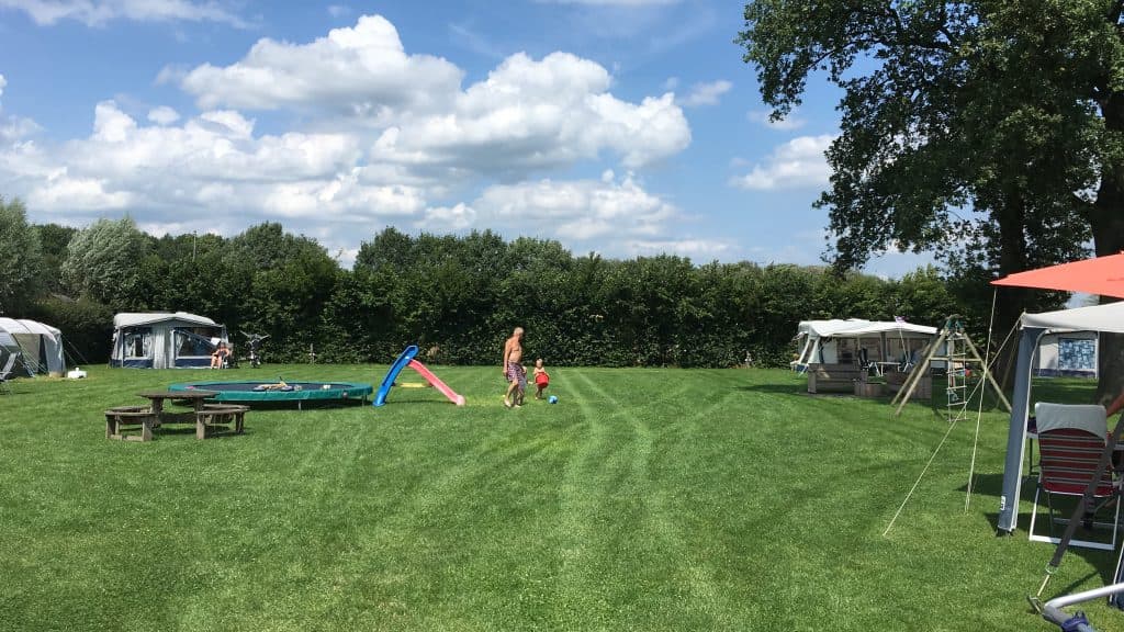 Groen kampeerveld op Minicamping De Hane
